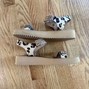Leopard Print Madewell Platform Sandals